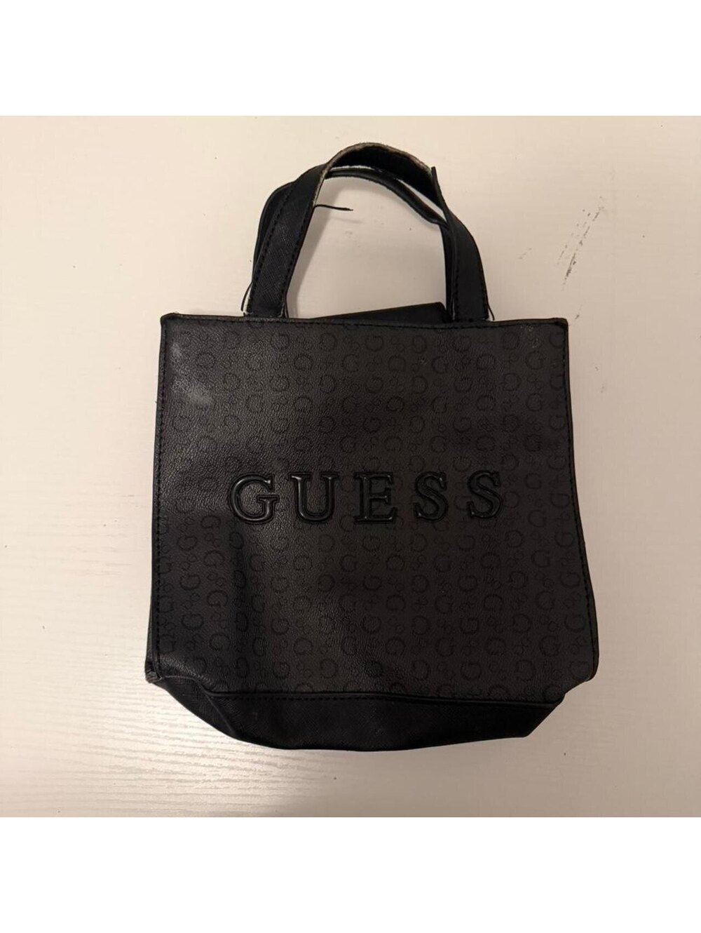 Guess Black Small Tote Bag with Logo Print